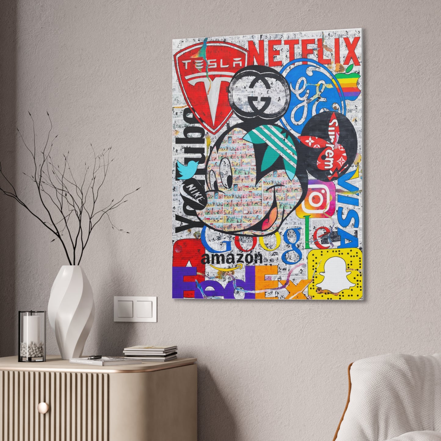 Mickey Logo - Canvas Gallery Wraps