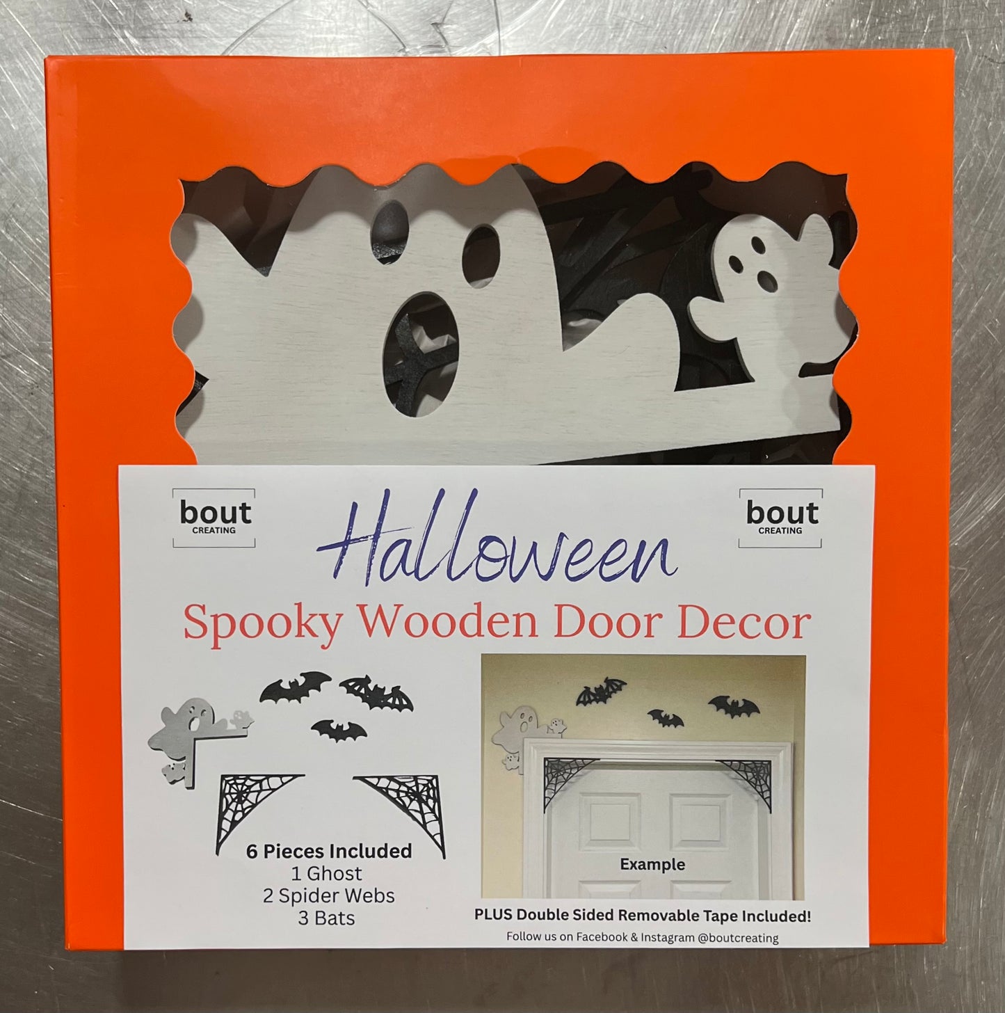 Spooky Wooden Door Decor