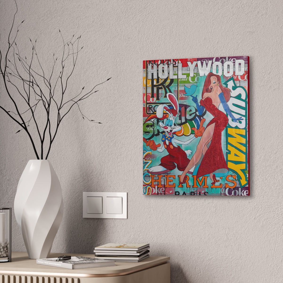 Roger & Jessica Rabbit -  Canvas Gallery Wraps