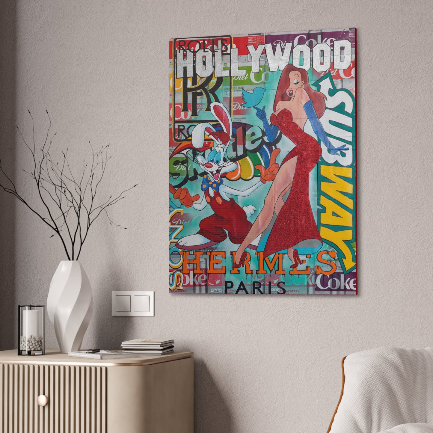 Roger & Jessica Rabbit -  Canvas Gallery Wraps