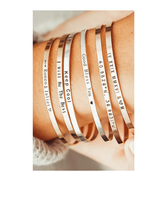 Cuff Bracelet • Engraved • Personalized