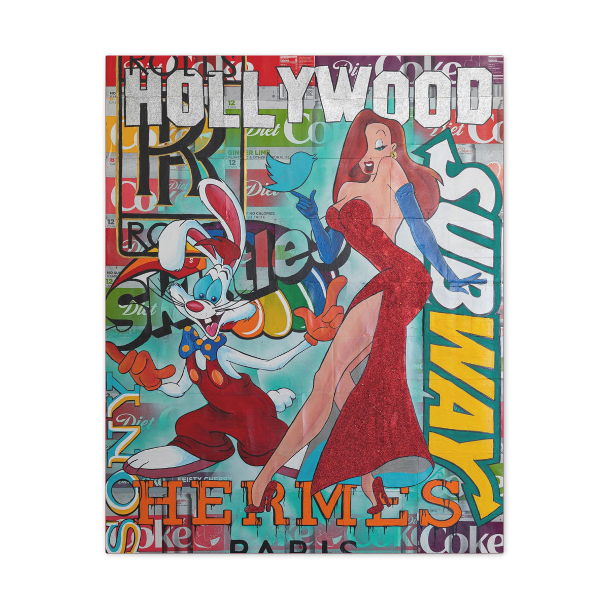 Roger & Jessica Rabbit -  Canvas Gallery Wraps