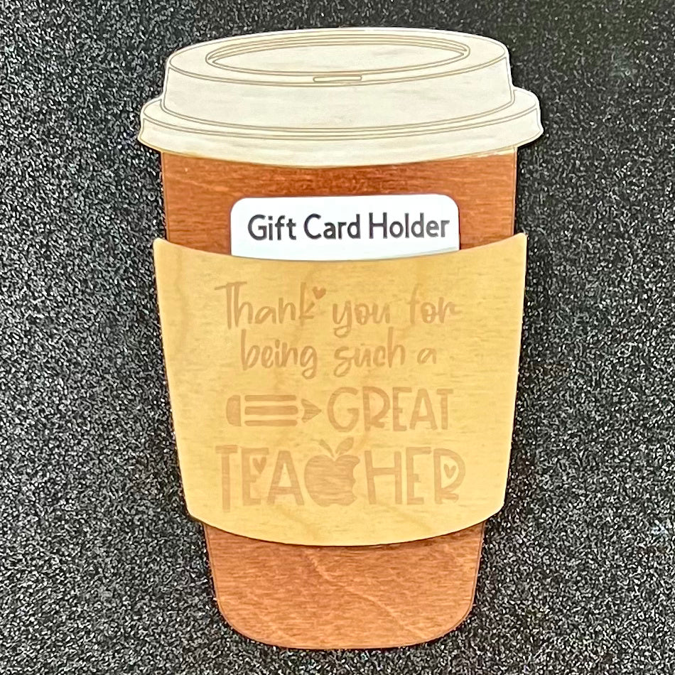 Teacher Gift Card Holder, Coffee Cup Magnet