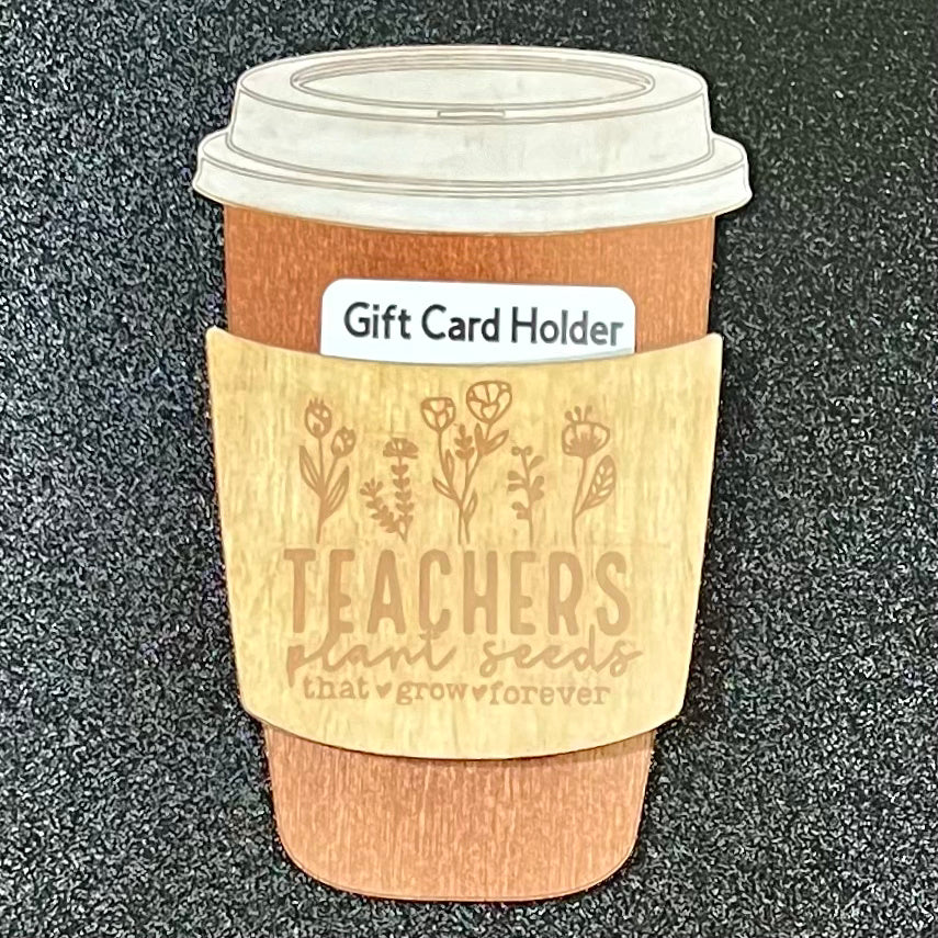 Teacher Gift Card Holder, Coffee Cup Magnet