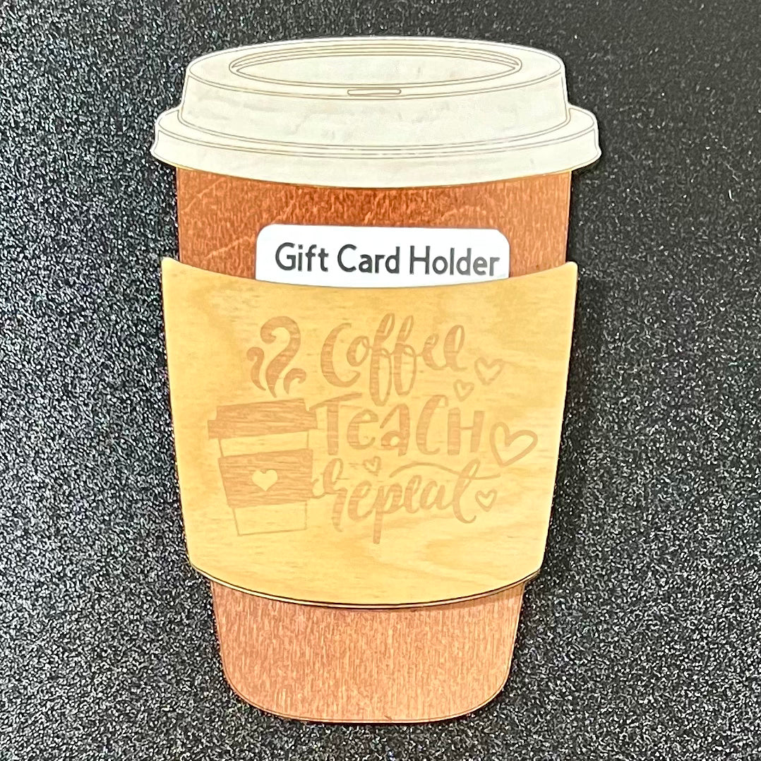 Teacher Gift Card Holder, Coffee Cup Magnet
